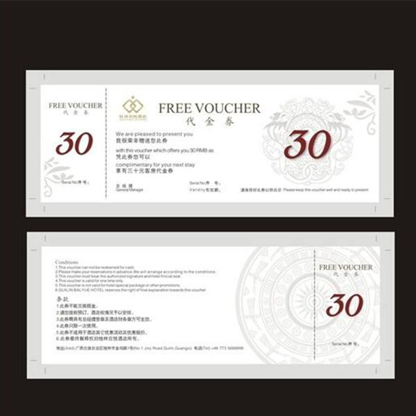 Customized Lottery Thermal Cinema Ticket，Thermal event tickets printing， thermal