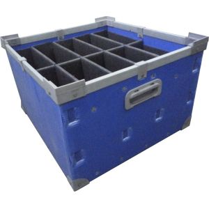 Waterproof pp correx plastic black folding stackable moving boxes