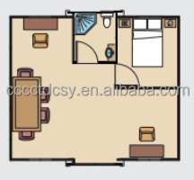 50mm/75mm Sandwich Panel Fabricated Flat Pack Container Building