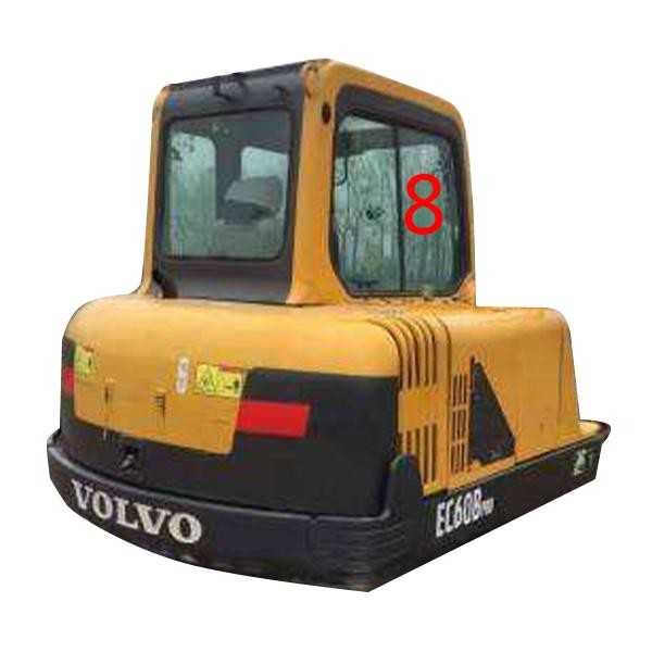Buy RoHS Volvo Excavator Windshield Right Side Position No.8 at wholesale prices