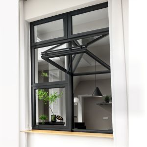 Aluminum Clear Folding Glass Windows Heat Insulation Customized