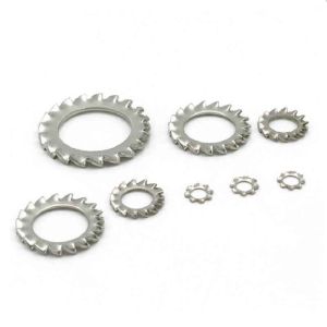 M4 304 Stainless Steel Washers Tight Grip External Tooth Lock Washers DIN934 ODM