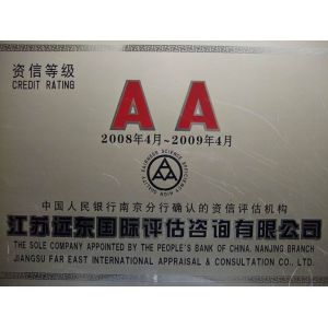 Zhangjiagang Huarong Thread Industry Co., Ltd.. Certifications