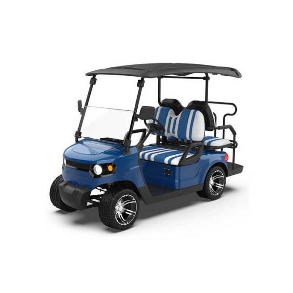 Cheap Dark Blue Electric Golf Cart Modern Design Atmospheric Appearance Simple One Year Warranty