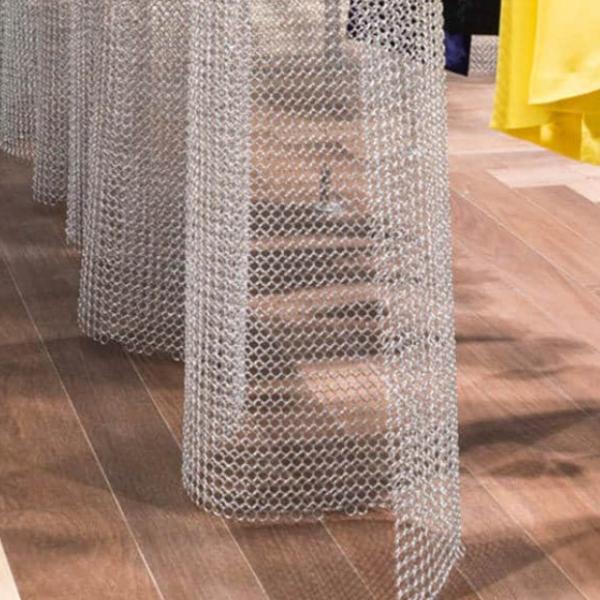 Polished Electroplated Stainless Steel Wire Alphamesh Ring Mesh