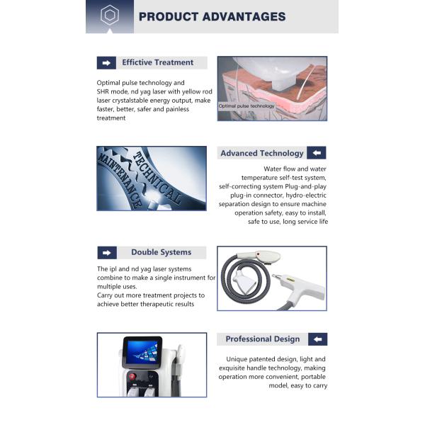 Portable E-light Photon Skin Rejuvenation IPL OPT permanent Hair Removal Machine 2 in 1