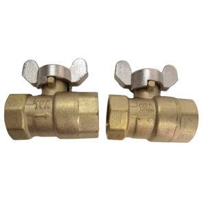 DN15 Brass Ball Valve Female With Butterfly Handle