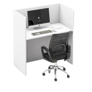 Modern Private Space Office Furniture Workstation with Extendable Desk and Chair