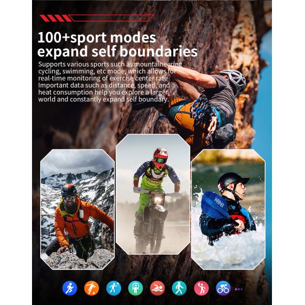 1.43 Inch HD Hiking Smart Watch GPS Tracker IP68 Waterproof Oem