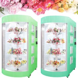 Selling Small And Big Size Flower Vending Machine Bunch Of Bouquets Convenient