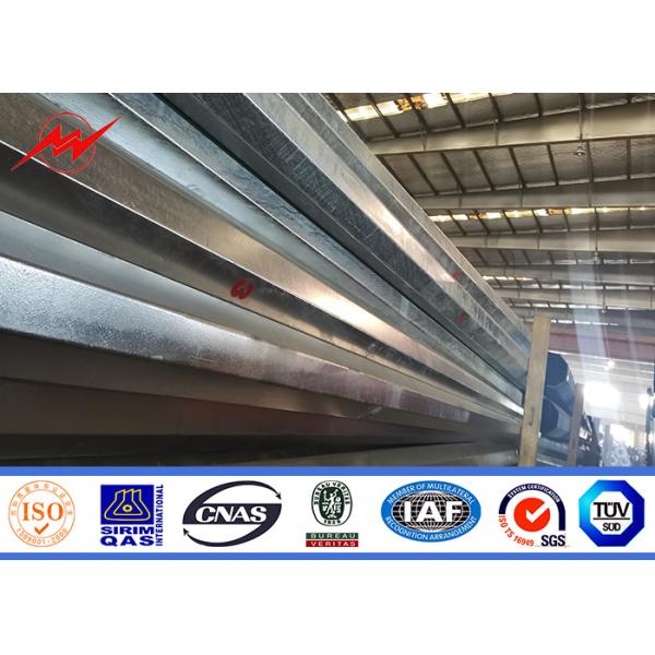 Buy 14m 1600 Dan Conical Hot Dip Galvanized Pole With 2.5m Length Cross Arm at wholesale prices