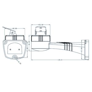 Wall Ceiling Mounting CCTV Camera Accessories , White Rotating Bracket For Cctv