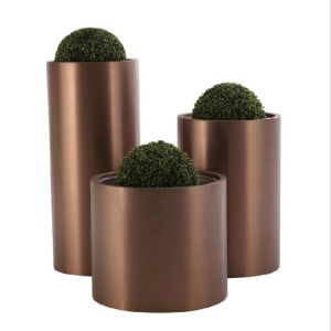90cm outdoor flower metal planter copper hexagonal garden pots