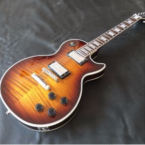 China 2017 line up custom 1959 R9 Tiger Flame LP Electric guitar,Chrome hardware,Chibson solid mahogany LP guitar on sale