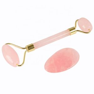 100% Natural Rose Jade Roller And Gua Sha