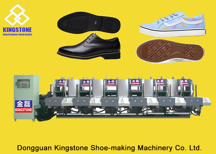Automatic 1-2 Color Rubber Sole Making Machine With Auto Inter - Lock Protection