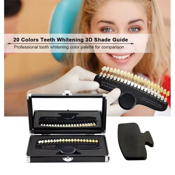 Handheld 3D Teeth Whitening Shade Guide 20 Colors Dental Bleaching