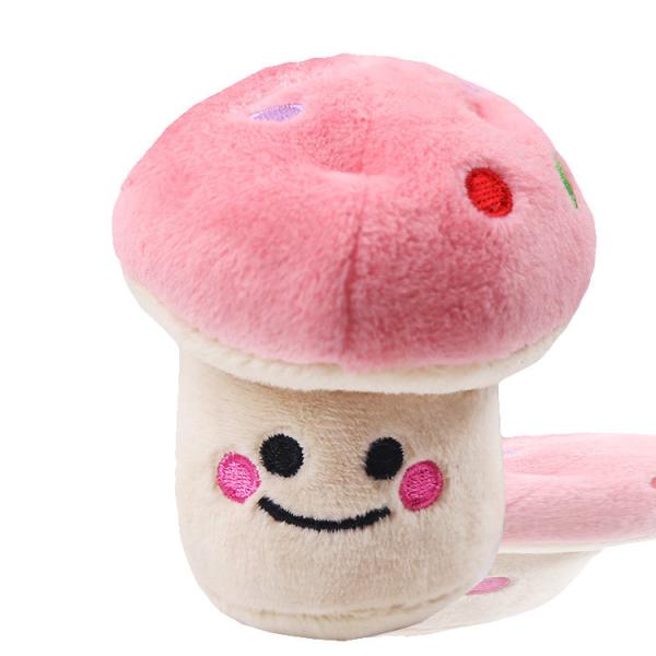Buy Creative 10cm Vocal Mushroom Plush Toys For Pet at wholesale prices
