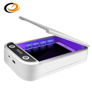 One Button Multi Function Phone Sterilizer Box White Color To Sterilize Masks