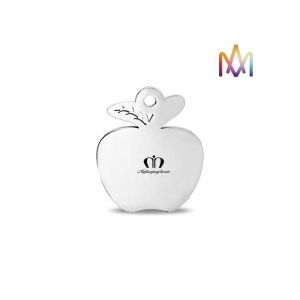 26x32MM DIY Apple Shaped Stainless Steel Pendant