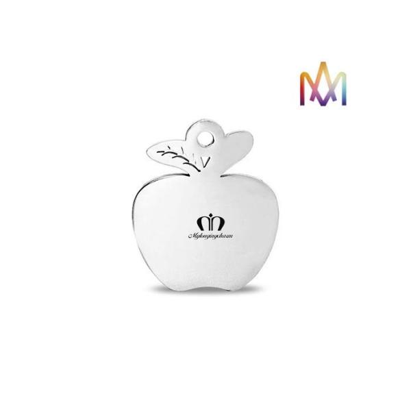 Buy 26x32MM DIY Apple Shaped Stainless Steel Pendant at wholesale prices