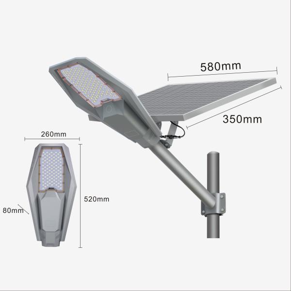 Outdoor 110lm Split Solar Street Light With Aluminum Housing And Long Working Time