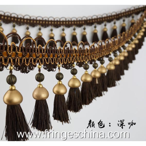 Handmade fashionable chain beads lace tassels fringes for curtain/sofa/pillow/stage decoration