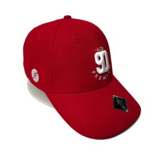 Common Fabric 3d Puff Embroidered Baseball Caps With Stickers Brim