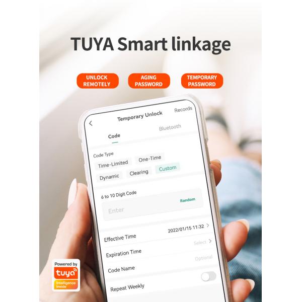 Wifi Password Electronic Smart Door Lock Keyless Tuya Smart Lock