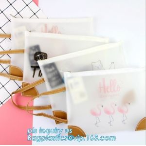 pencil stationery set pouch holder zipper with slider, Office & school stationery supply slider zip wallets document fil