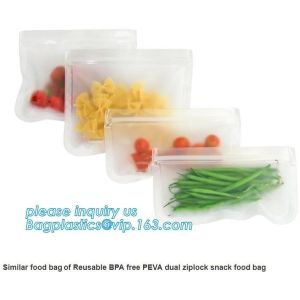 Reusable Snack Bags Sandwich Storage Bag, Zip lockk Plastic Slider Storage Bag,