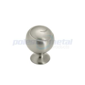 China Brushed Nickel Cabinet Hardware Zinc Alloy Modern Round Cabinet Knobs on sale