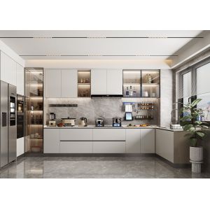Hotel Modern Modular Kitchen Cabinets With Island