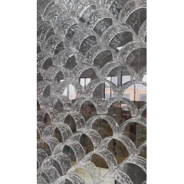 30 X 30 6x8 Glass Block Curved Glass Tiles In Crystal Colours Fireproof Decorative Glass Tiles Hanging Art