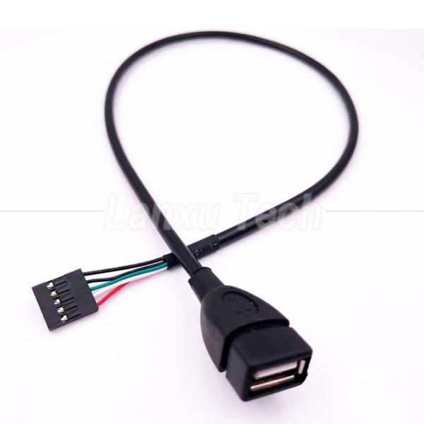Custom USB 2.0 Type A Female Plug Header to 5 Pin Dupont Connector Wire Motherboard Cable