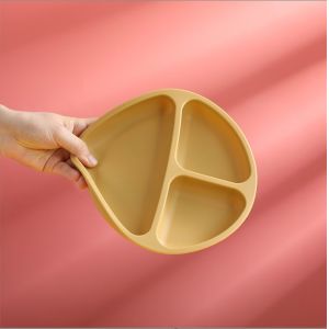 Silicone Kids Tableware Plate With Suction Cup Dinnerware Type Plate Production