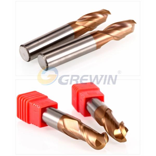 Buy BALLNOSE Tungsten Solid Carbide Mill HRC55 2F Nano Copper Coated at wholesale prices