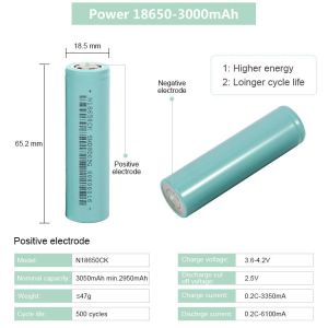 Good Price of Good Quality Rechargeable Lithium Batteries Cell 3050mAh 0.2C 3.6V
