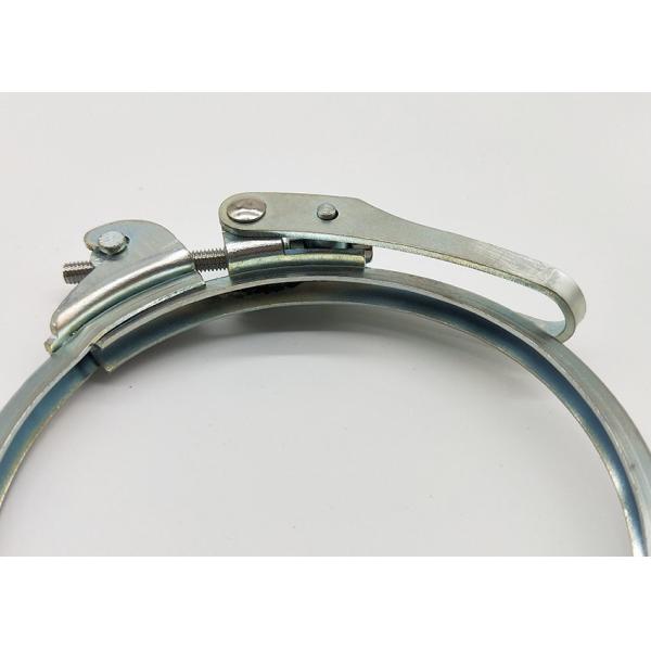 Buy Round Ring Pipe Connection Adjustable 100MM Galvanized Tube Clamp at wholesale prices