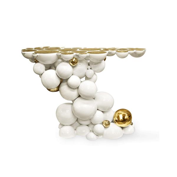 Console Hotel Lobby Coffee Table High End Light Luxury