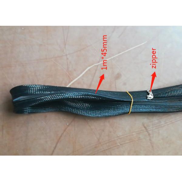 Custom Zipper Sleeve Cable Wrap , Zipper Braided Sleeve For Cable Harness