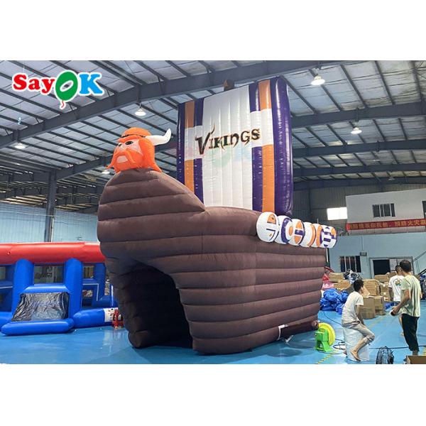 210D Oxford Pirate Ship Theme Inflatable Tunnel For Advertising