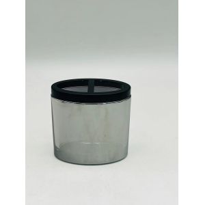 Black Nickel Glass Bathroom Accessories Sets Round Shape Ion Plating Effect