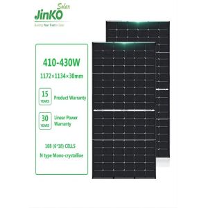 410W-430W Jinko Tiger Neo N Type Solar Photovoltaic Modules Monofacial 54HL4-(V)