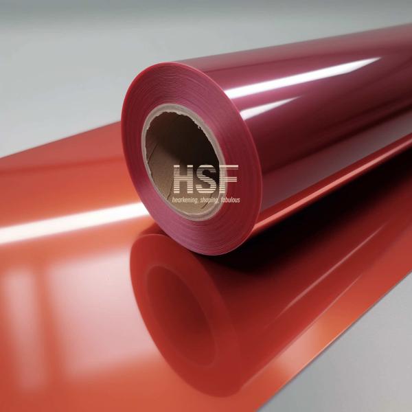 80 μm translucent red MOPP release film, for food packaging, lamination, tapes labels, industrial applications,