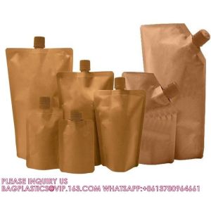 Bag In Box Liquid Gel Sanitizer Soap Refill Pouch Custom Biodegradable Kraft