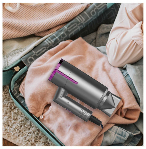 Buy DC Motor Portable Electric Hair Dryer Foldable Handle With 0-1-2 Switch / Concentrator at wholesale prices