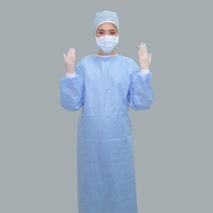 Quality No Stimulus Disposable Surgical Gown PP / SMS Material Feeling Soft CE Approved for sale