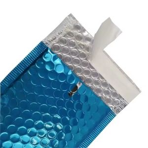 Shipping Packaging Holographic Bubble Envelope Mailing Bags Metallic Poly
