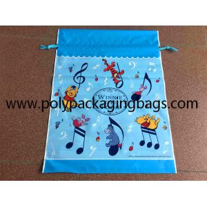 Gravure Printing 0.06mm Frosted CPE Plastic Drawstring Bags